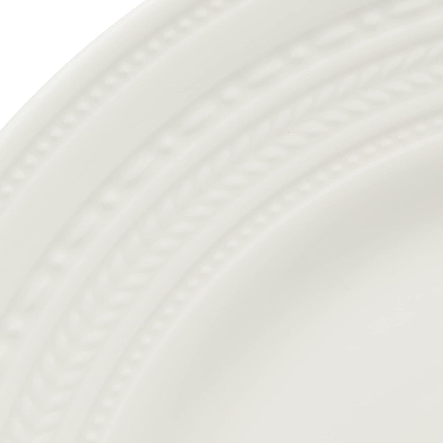 Intaglio 8" White Porcelain Salad Plate