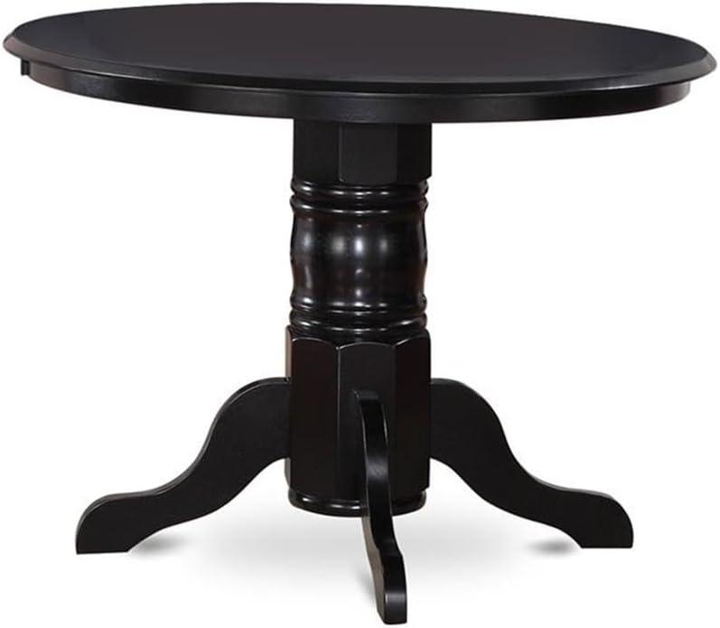 East West Furniture Shelton 5-piece Wood Dining Table Set in Black