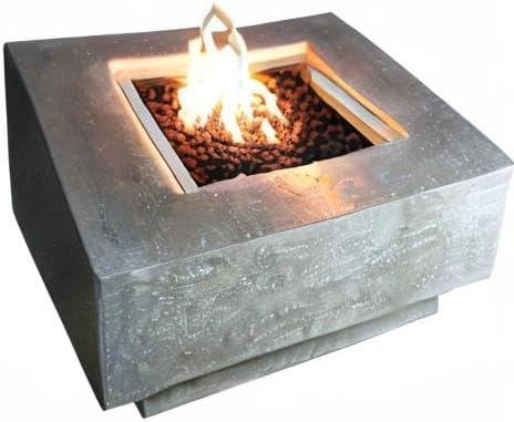 Elementi Manhattan Concrete Outdoor 45,000 BTU Liquid Propane Fire Table