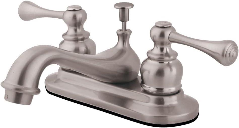 Kingston Brass KB608BL 4 in. Centerset Bathroom Faucet, Brushed Nickel