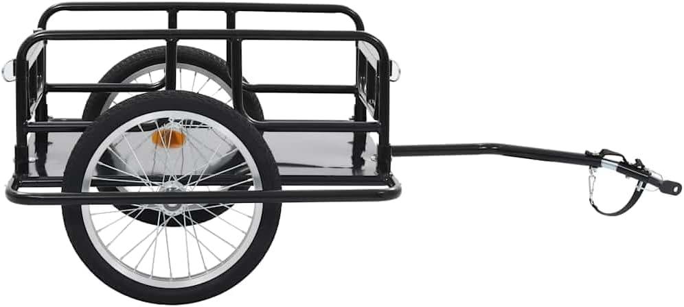 VidaXL Bike Trailer 51.2"x28.7"x19.1" Steel Black
