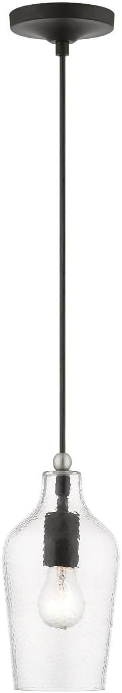 Livex Lighting Avery 1 - Light Pendant in  Black/Brushed Nickel
