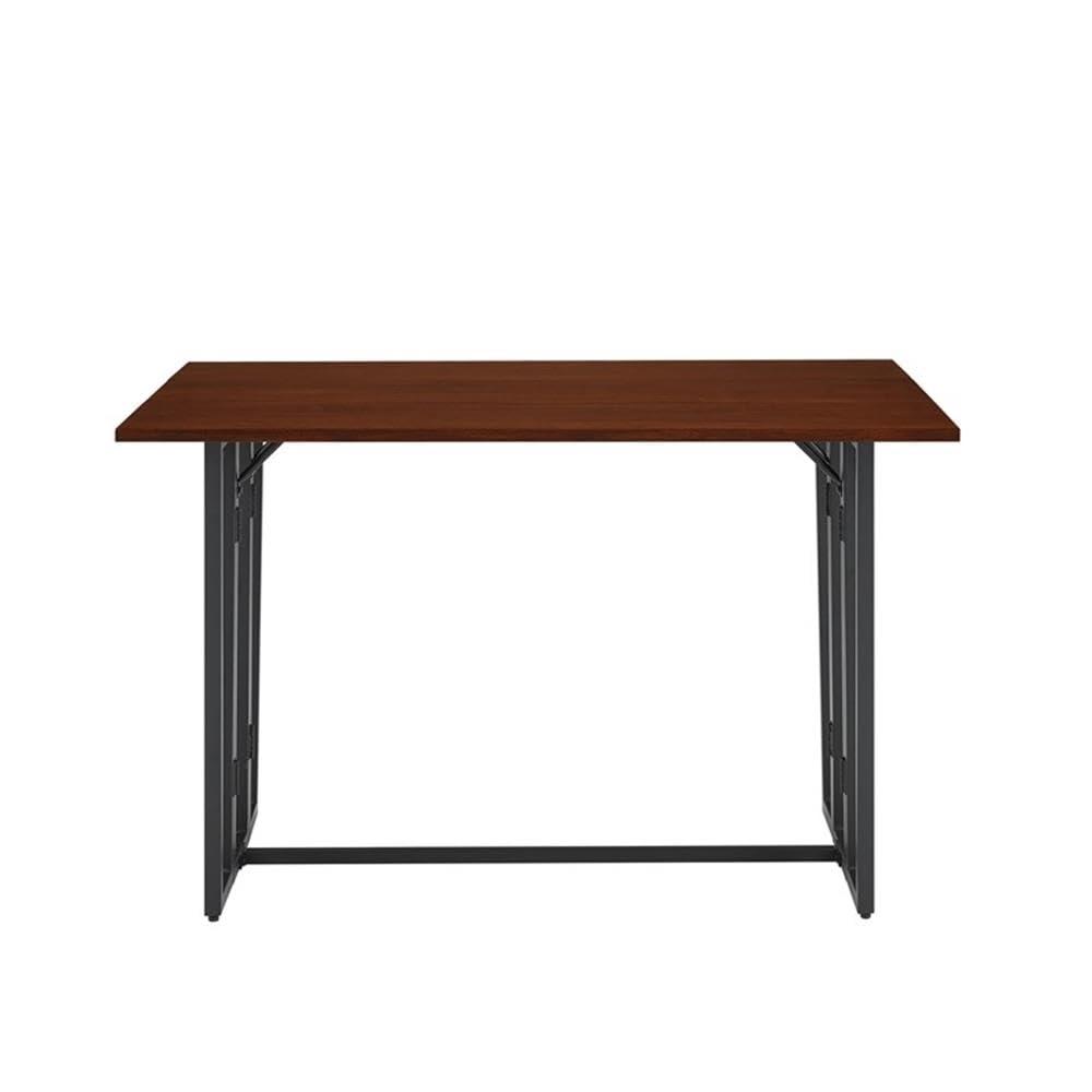 Pemberly Row 47" Modern Drop-Leaf Wood Dining Table - Dark Walnut / Black