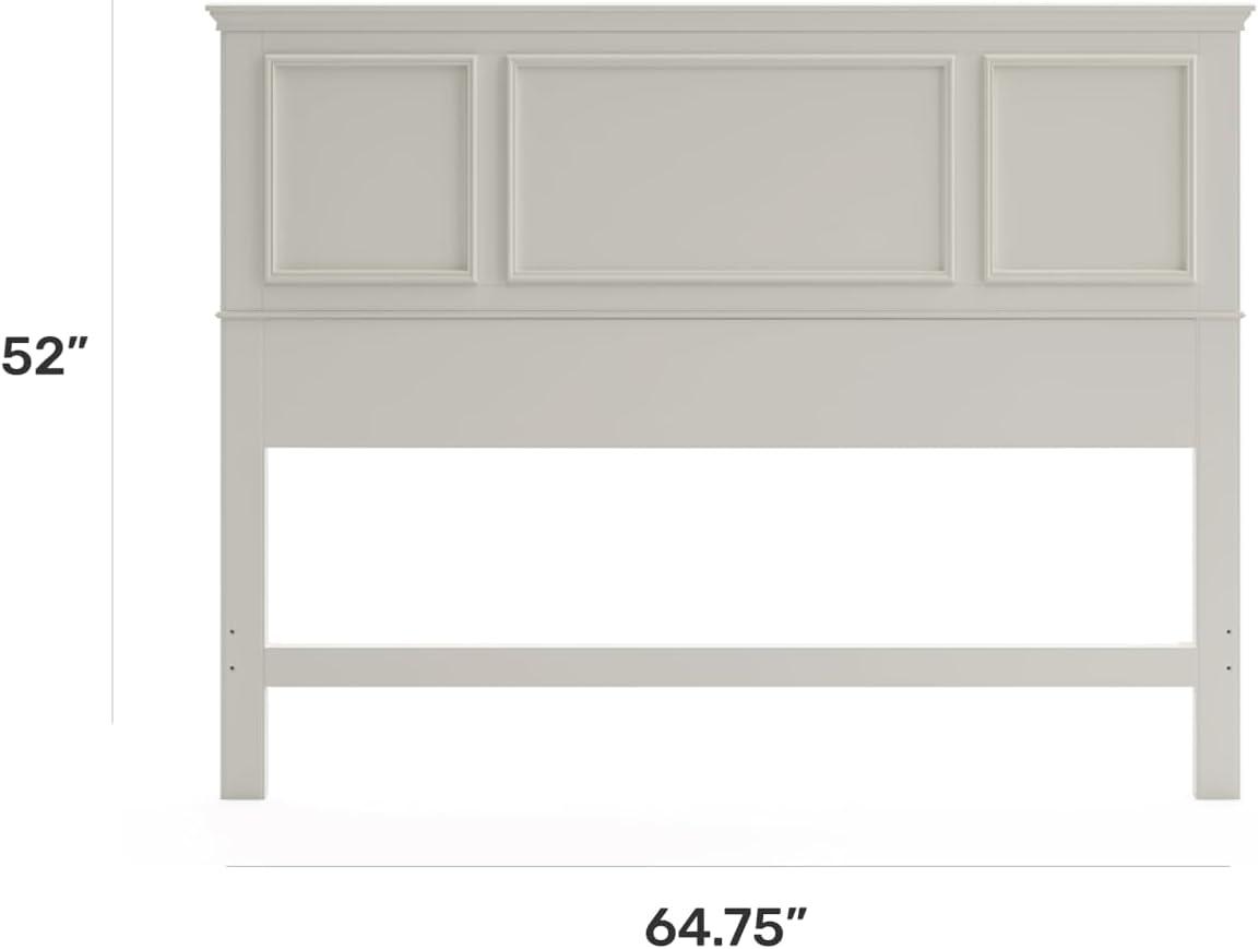 Homestyles Naples Traditional Wood Queen Headboard in Off White