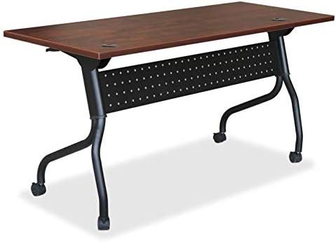 Lorell Cherry Flip Top Training Table Rectangle Top - Four Leg Base - 4 Legs - 60" Table Top Width x 23.60" Table Top Depth - 29.50" Height x 59" Width x 23.63" Depth - Assembly Required - Cherry - Me