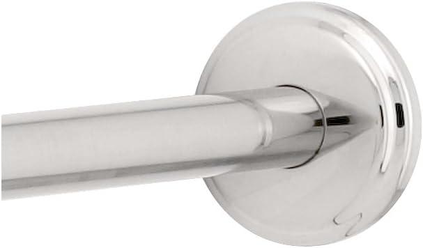 Franklin Brass 1" x 60" Shower Rod with Step Style Flanges, Available in Multiple Colors
