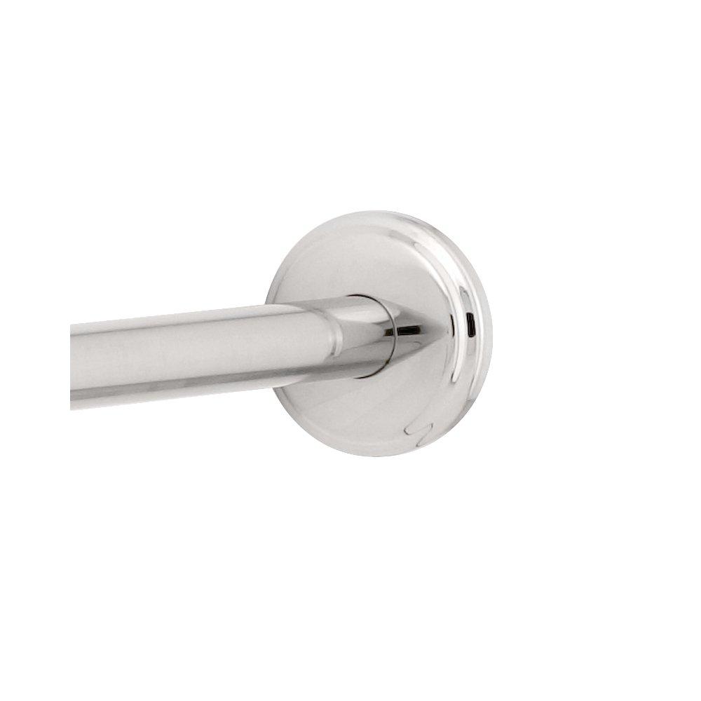 Franklin Brass 1" x 60" Shower Rod with Step Style Flanges, Available in Multiple Colors