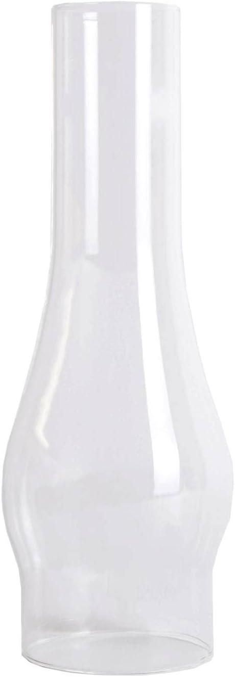 Clear Glass Oil Lamp Chimney Replacement Globe, 3" Base x 10" High