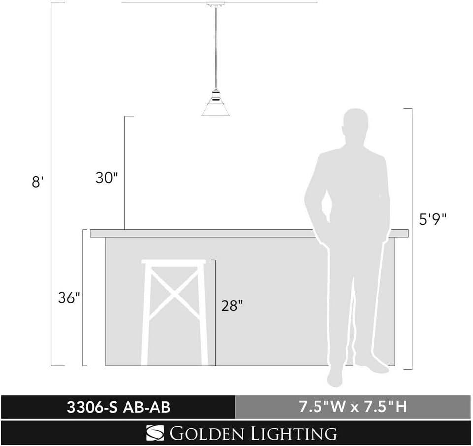 Orwell PW Mini Pendant - 7" in Pewter with Pewter Shade