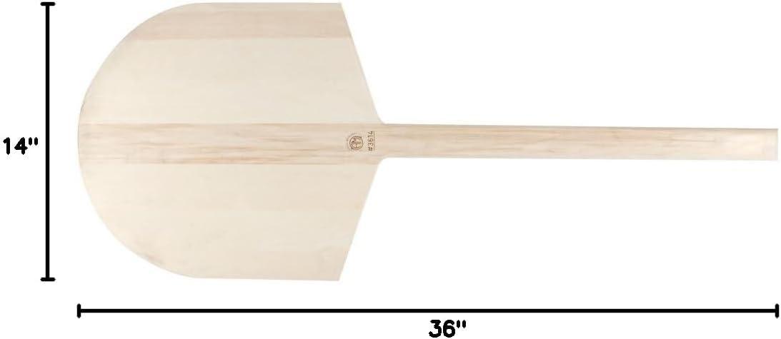 Beige Wooden 36-Inch Long Handle Pizza Peel