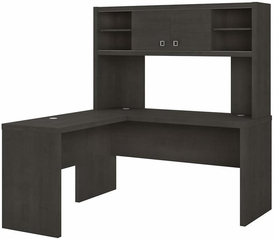 Bush Business Furniture Echo 2-Piece L-Shape Computer Desk Office Set with Hutch