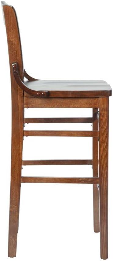 Flash Furniture HERCULES Series School House Back Walnut Wood Restaurant Barstool