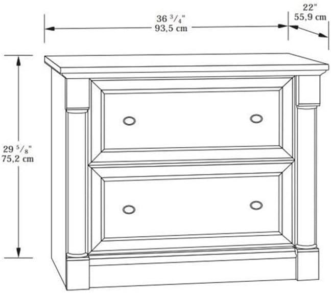 Bowery Hill Cherry 2-Drawer Lateral Filing Cabinet