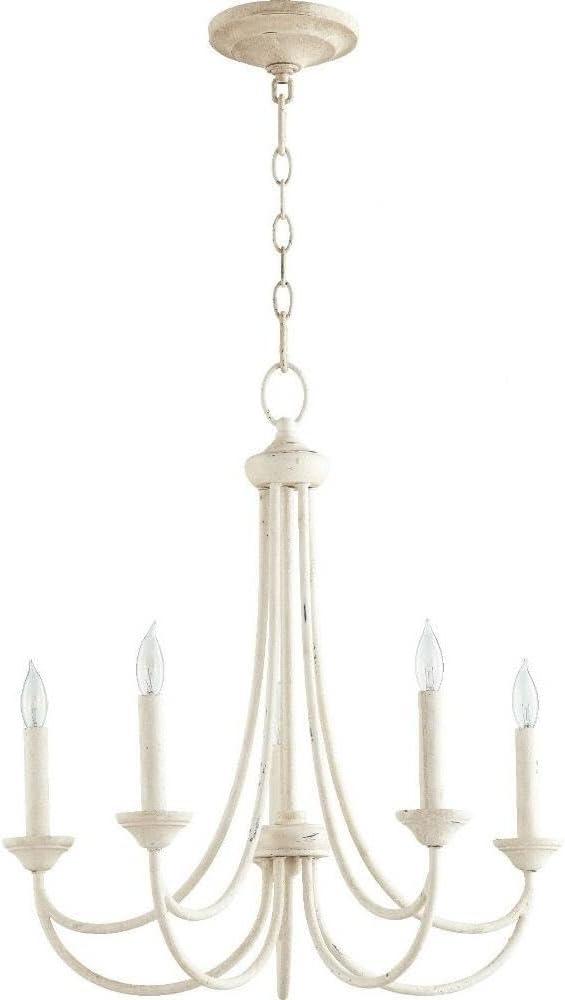 Quorum Lighting Brooks 5-Light Chandelier, Persian White, 22 Width, 23.5 Height