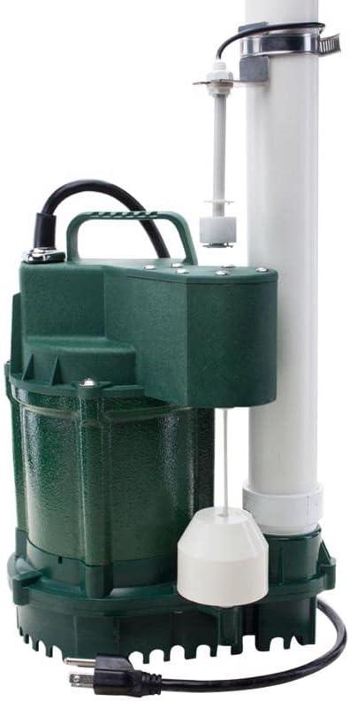 Zoeller 4012572 0.75 HP 80 gph Cast Iron Vertical Float Switch AC Submersible Sump Pump