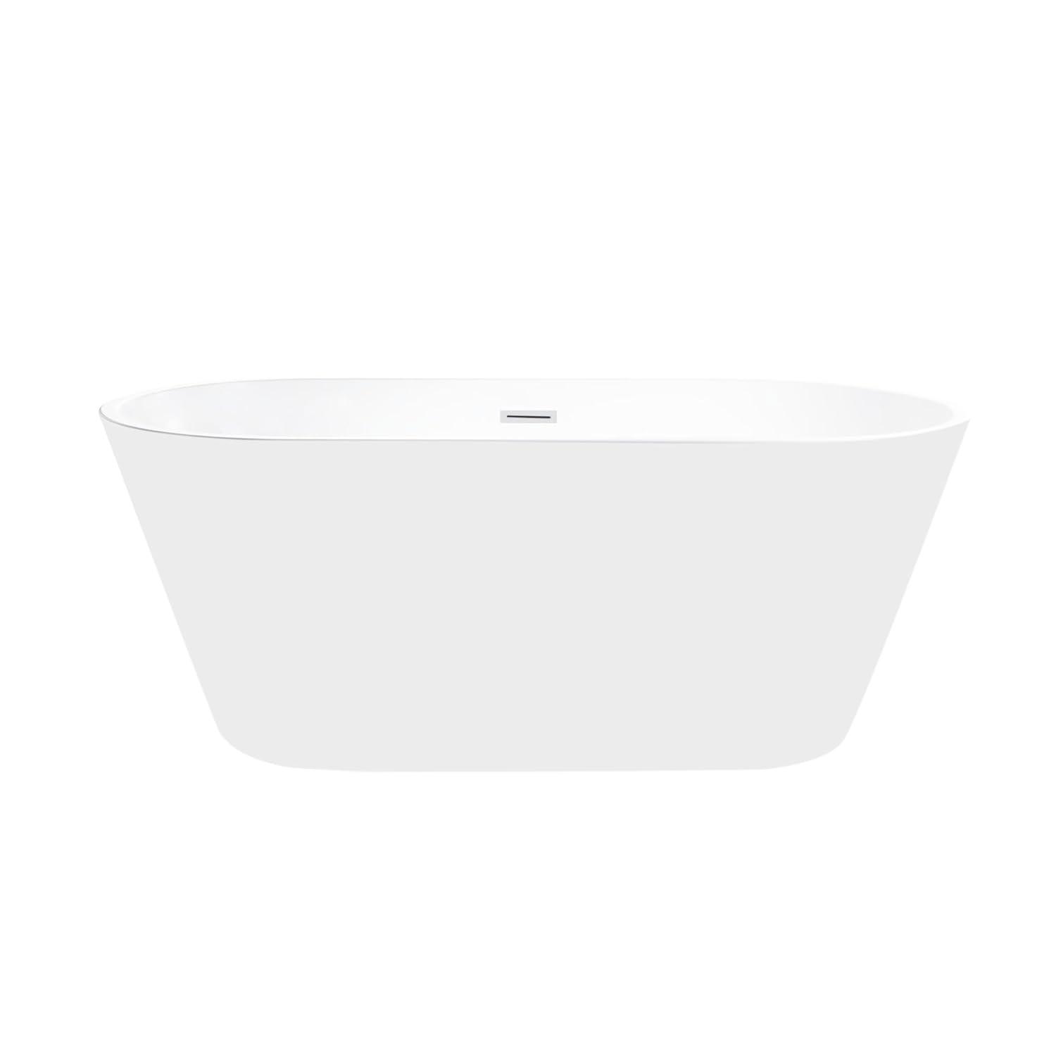 Vanity Art Chloe Freestanding Soaking Acrylic Bathtub VA6813-L-TG
