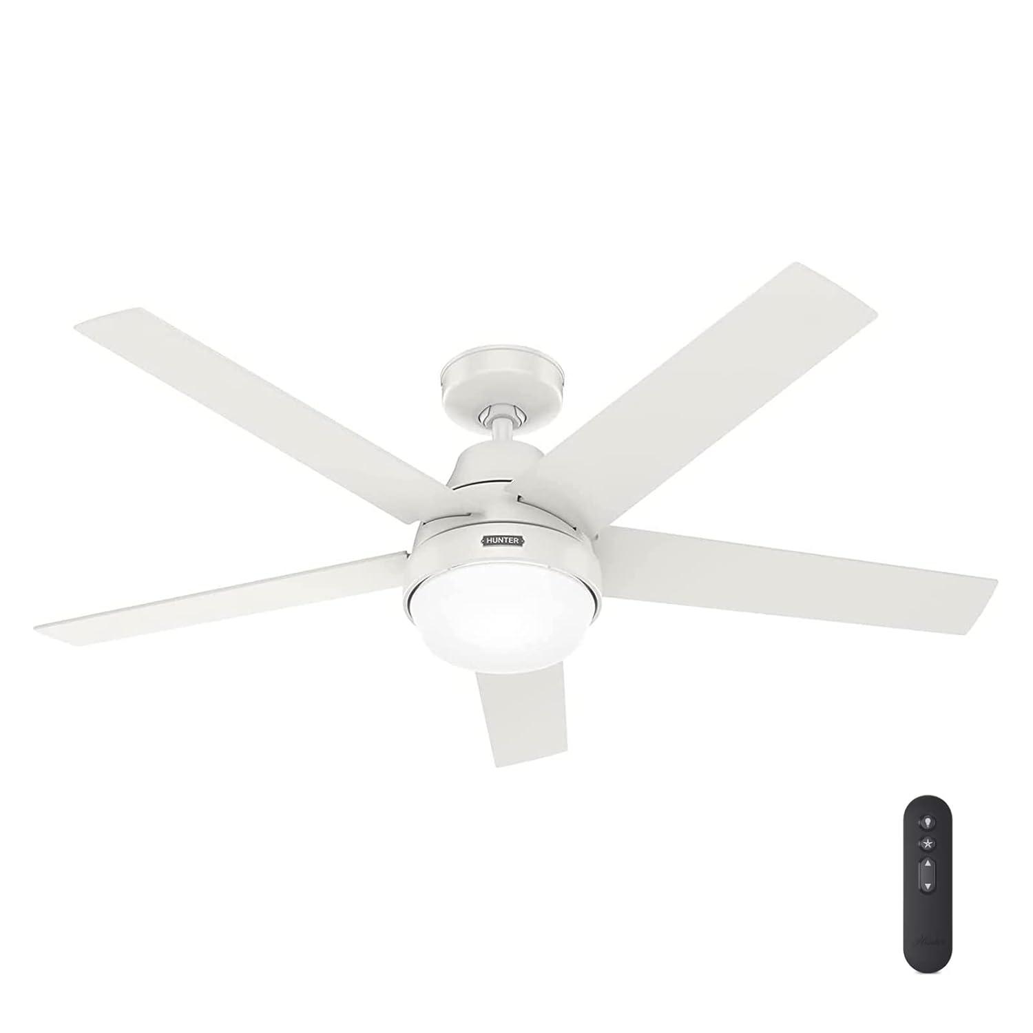 52" Aerodyne 5 - Blade Smart Standard Ceiling Fan with Lights and Remote