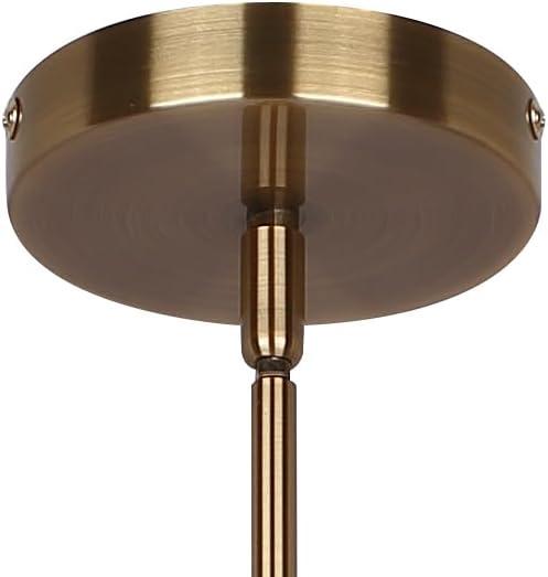 Aria Halo 3-Light Drum Chandelier, 24-Inch Wide Modern Gold Pendant with White Fabric Shade, Adjustable Height Ceiling Light