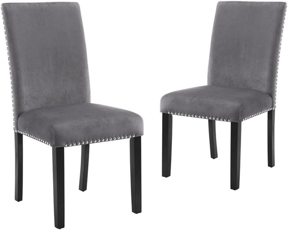 New Classic Furniture Celeste Solid Wood Dining Chairs in Gray (Set of 6)