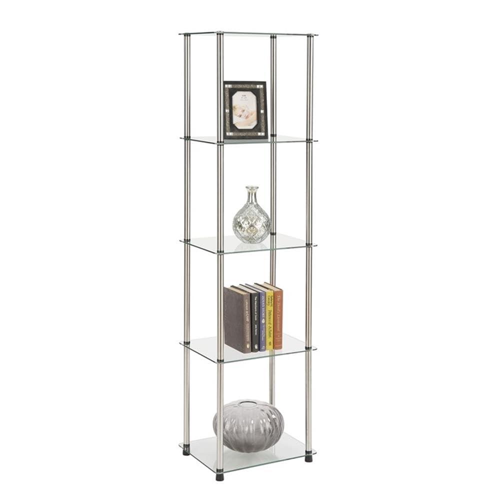 Convenience Concepts Designs2Go Classic Glass 5 Tier Tower Display Shelves, Glass