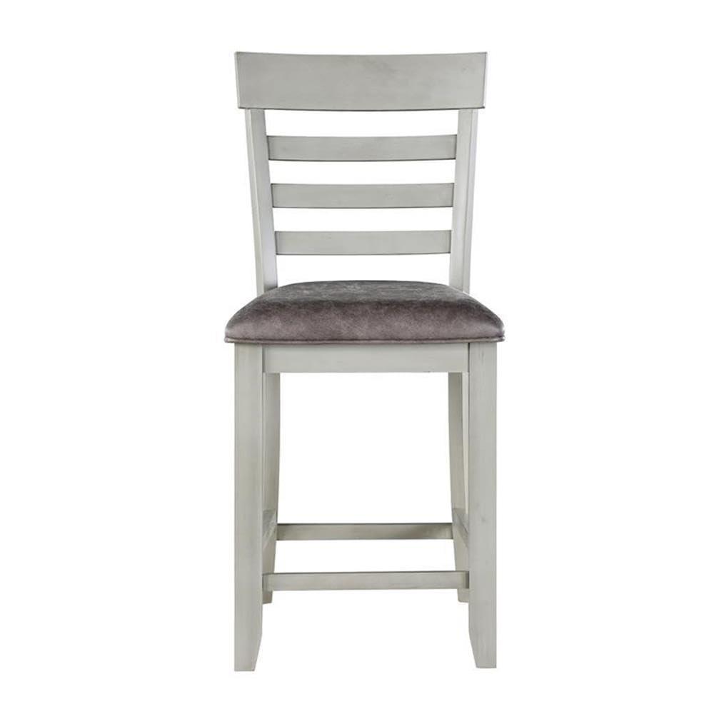 Set of 2 26" Hyland Counter Height Barstools Gray - Steve Silver Co.: Upholstered, Rubberwood Legs