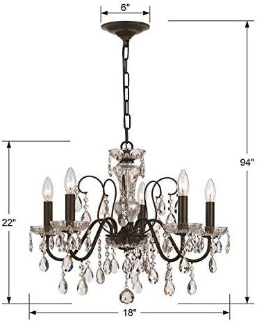 Crystorama Lighting Butler 5 - Light Chandelier in  English Bronze