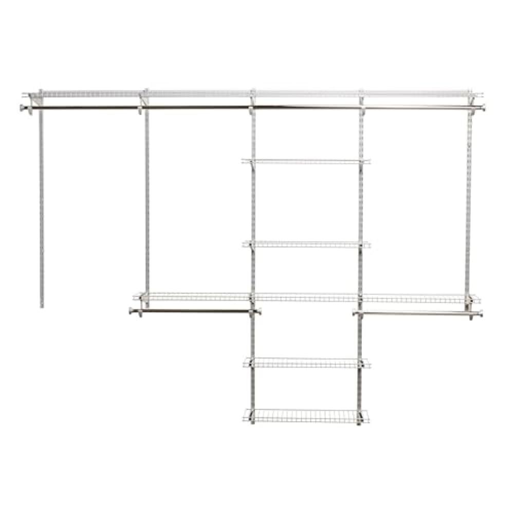 MAXAYA Deluxe Custom Closet Kit, 4-8 Ft. Adju...