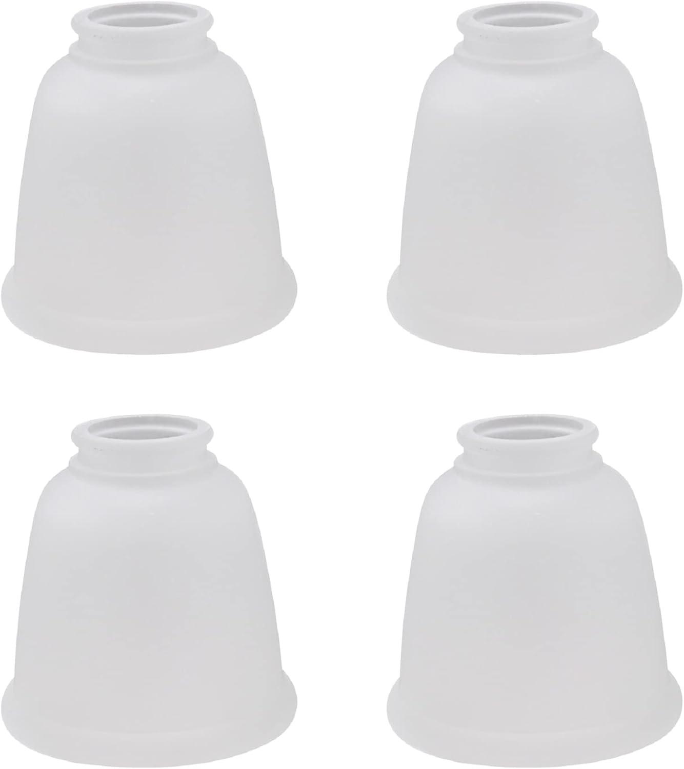Aspen Creative 23045-4 Transitional Style Bell Shaped Frosted Replacement Glass Shade, 2-1/4" Fitter Size, 4-5/8" high x 4-5/8" diameter, 4 Pack