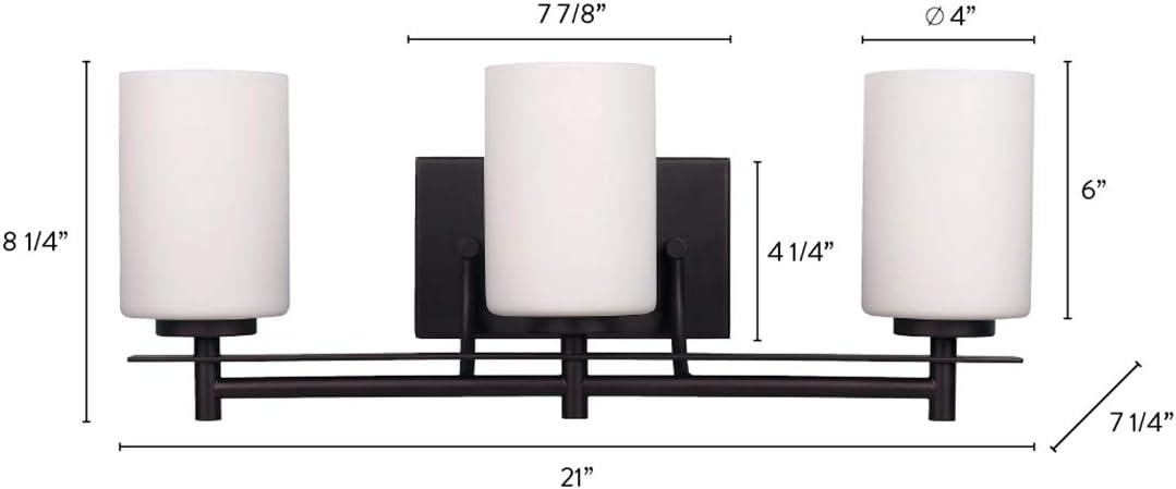 Oil Rubbed Bronze 3-Light Cylinder Vanity Fixture