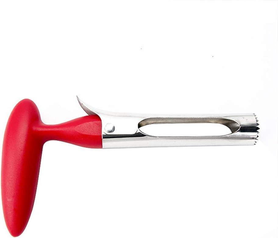 Stainless Steel Apple Corer with Red Ergonomic Handle