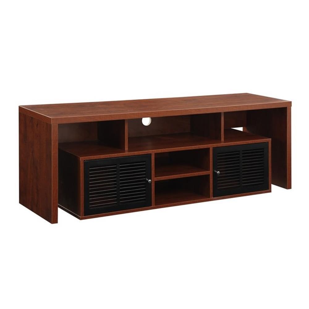 Convenience Concepts Lexington 65 inch TV Stand with Storage Cabinets and Shelves, Cherry