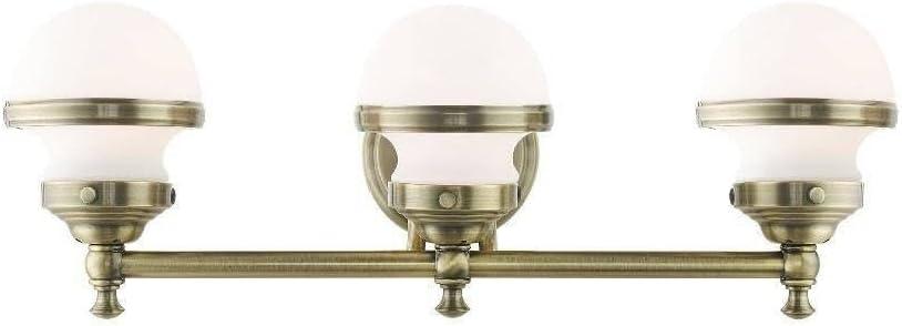 Livex Lighting Oldwick 3 - Light Vanity in  Antique Brass