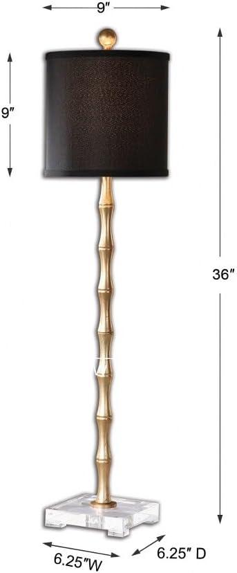 Uttermost Quindici 36" Antique Gold Leaf Bamboo Buffet Table Lamp