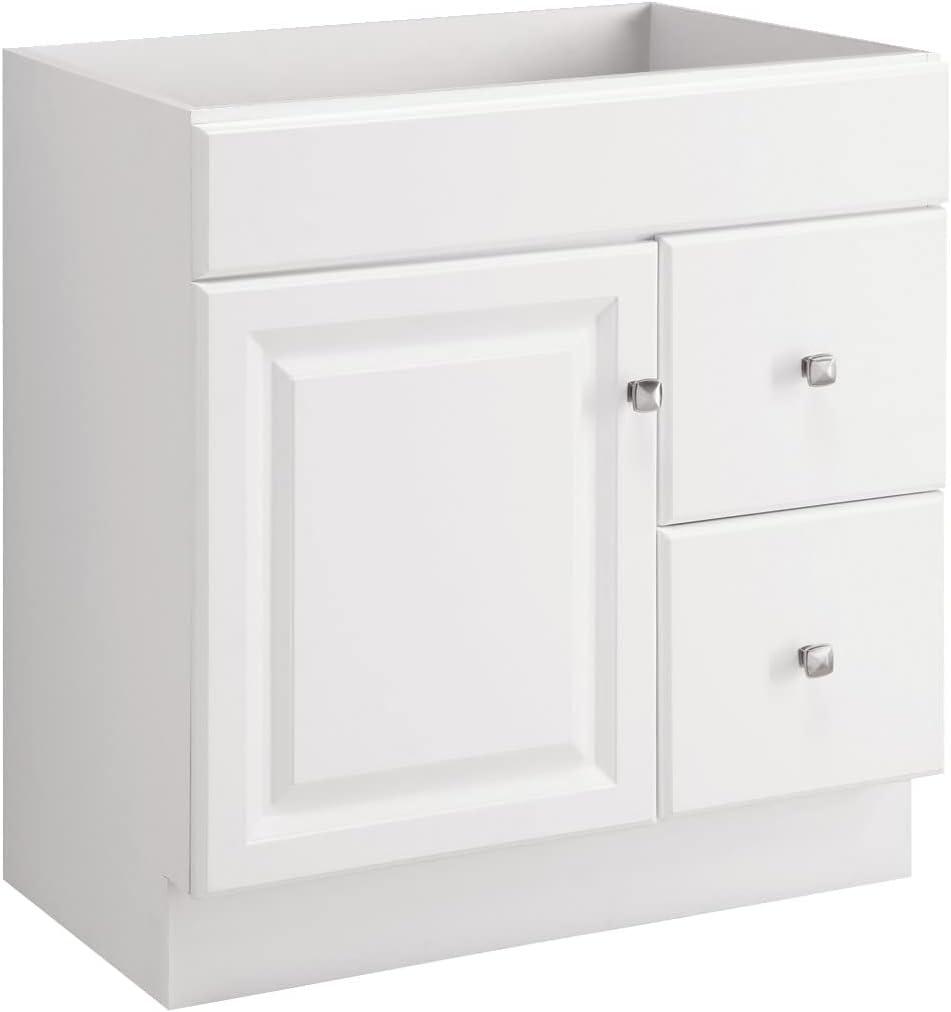 Wyndham 30 Inch White Solid Wood Bathroom Vanity