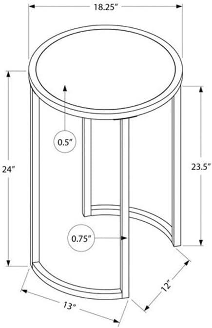 Wrought Studio™ Nightstand, Modern Accent Table, Living Room Round End Table