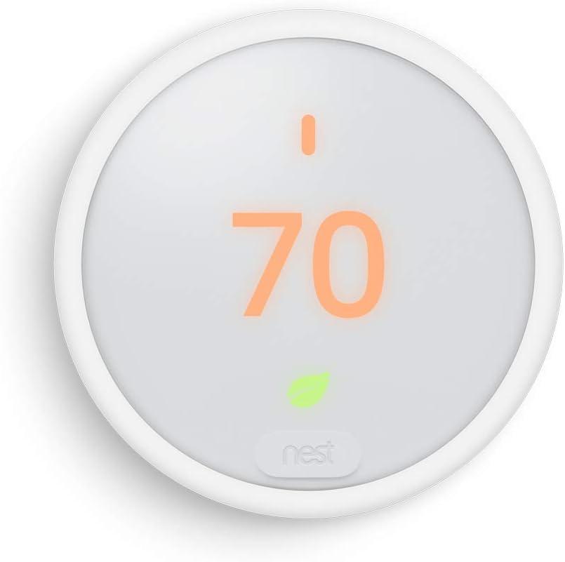 White Programmable Smart Thermostat with LCD Display