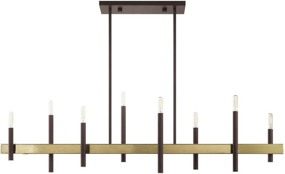 Livex Lighting Denmark 8 - Light Chandelier in  Bronze/Antique Brass