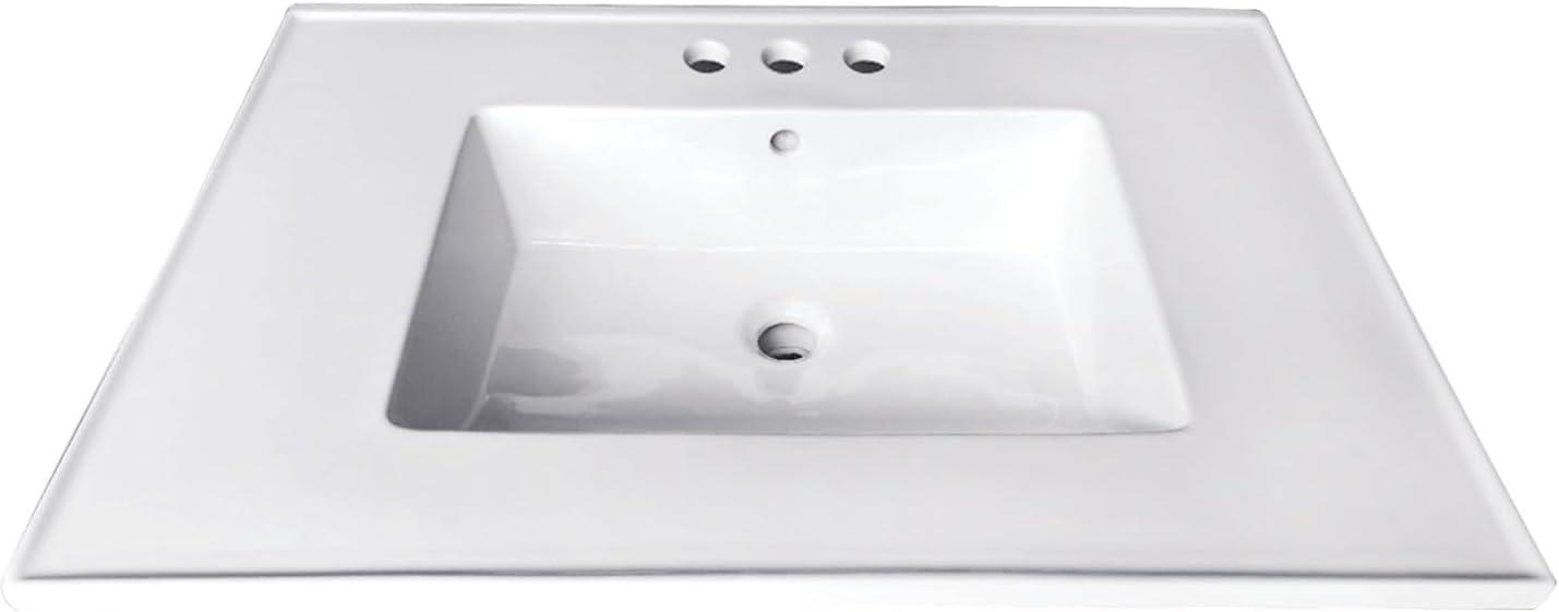 Kingston Brass Continental 25-Inch Ceramic Vanity Sink Top