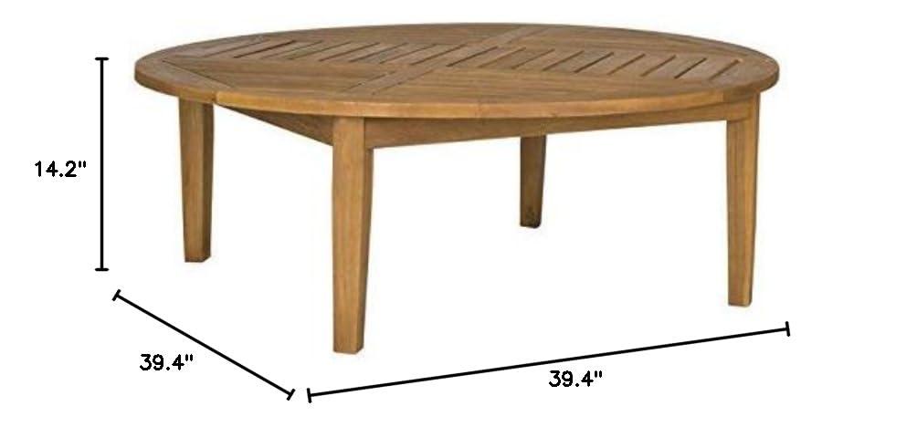 Danville Round Table - Indoor/Outdoor - PAT6715 - Natural - Safavieh
