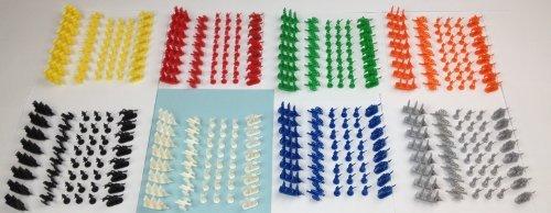 Napoleonic & Civil War Military Miniatures (Set of Eight Colors): Plastic Toy Soldiers Set: Infantry, Cavalry, Artillery, Ships