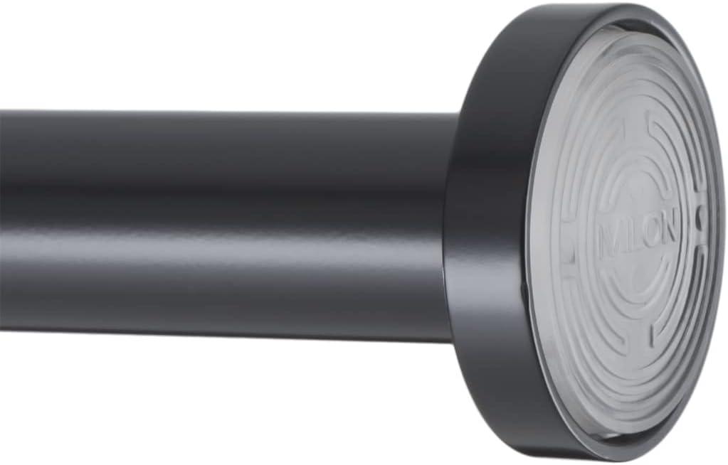 Black Adjustable Steel Tension Curtain Rod, 36-54 Inch