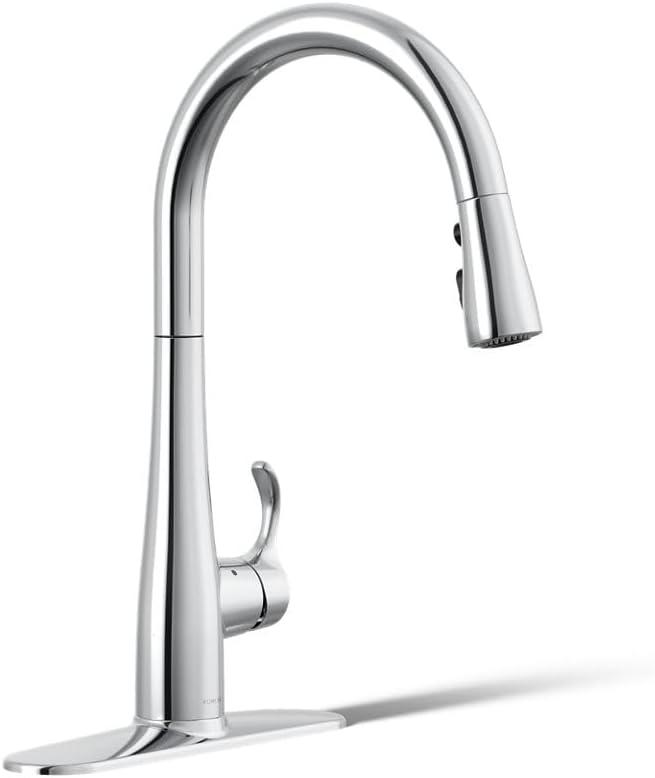 Simplice Touchless Pull-Down Kitchen Sink Faucet with Three-Function Sprayhead