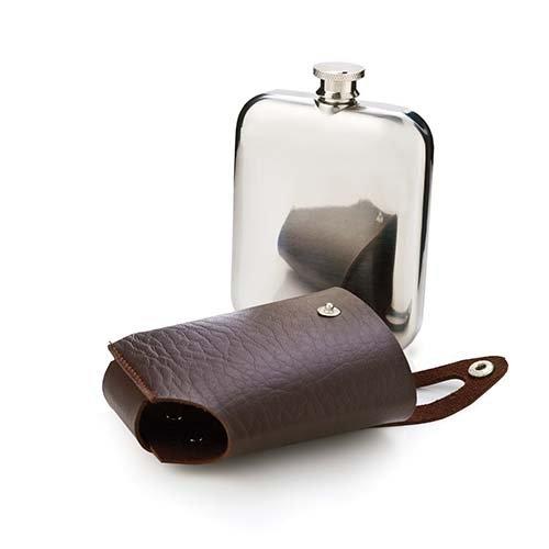 Viski Admiral Stainless Steel Flask and Traveling Case