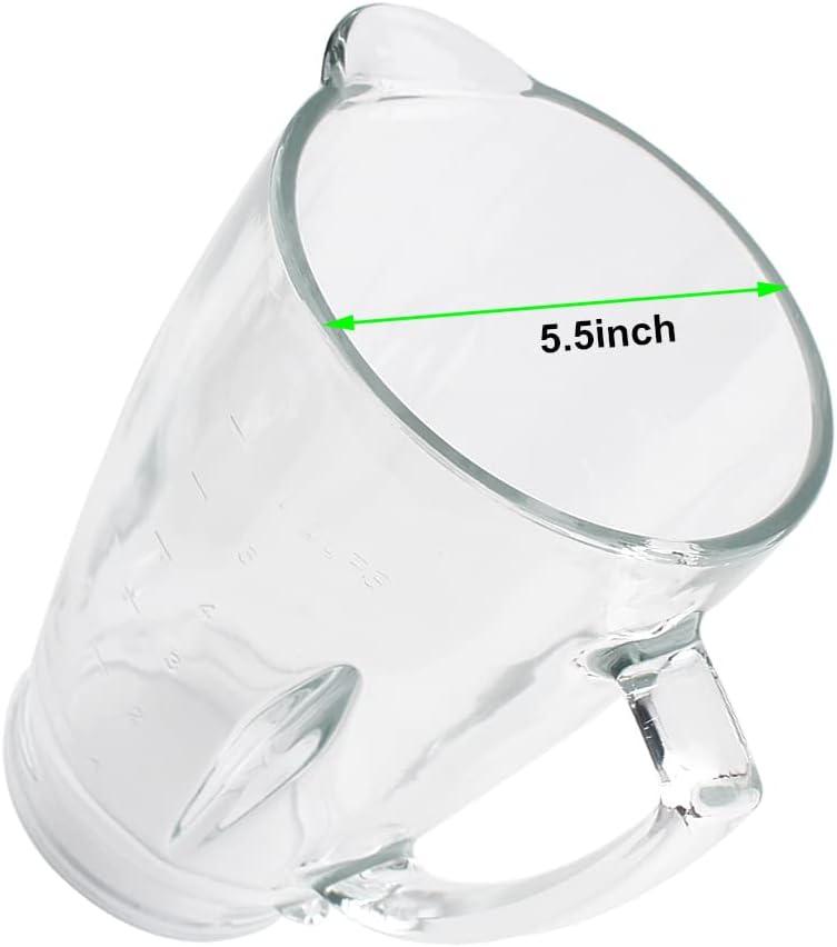 6-Cup Glass Jar Replacement Part 124461, Includes Lid, Compatible with Classic Series Blender