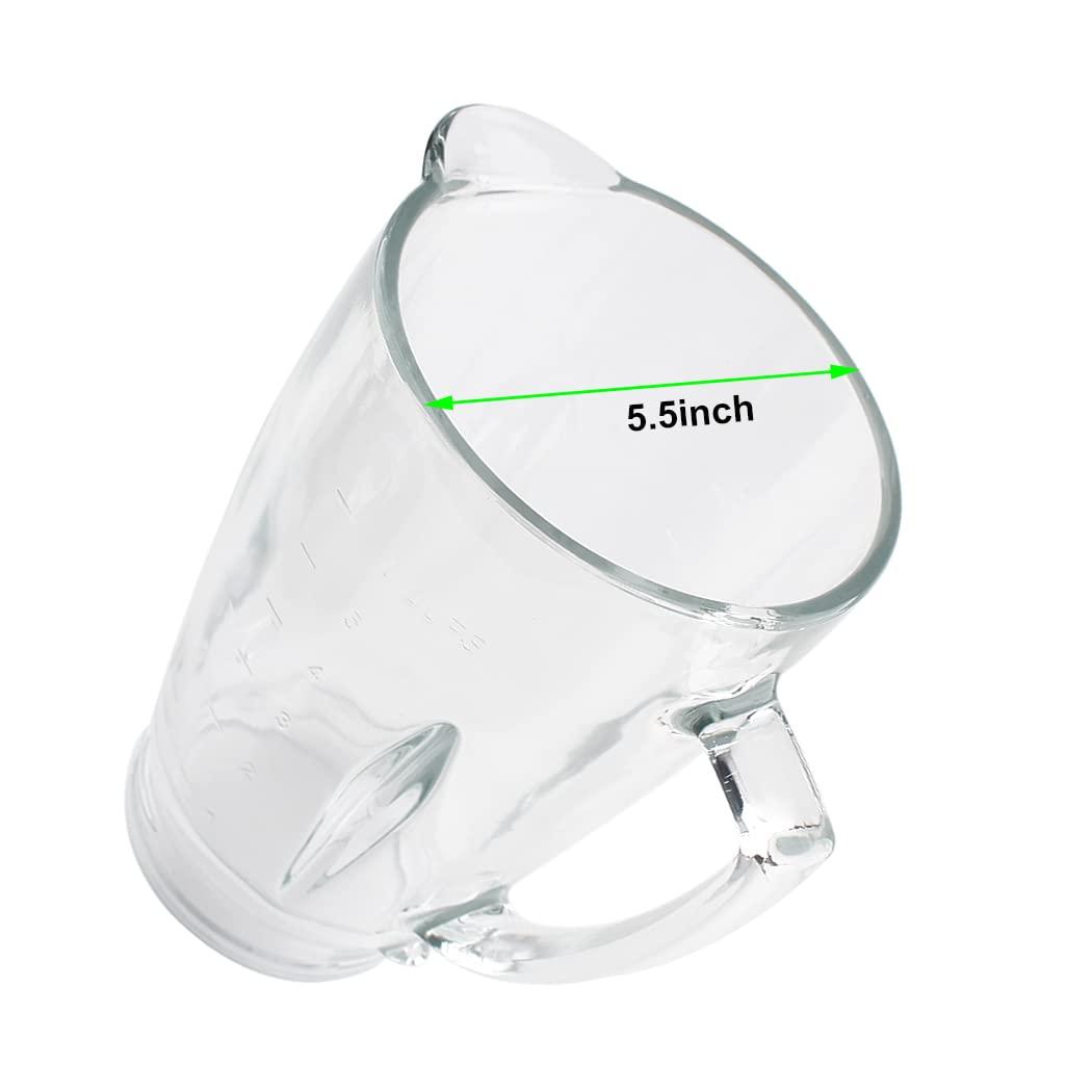 6-Cup Glass Jar Replacement Part 124461, Includes Lid, Compatible with Classic Series Blender