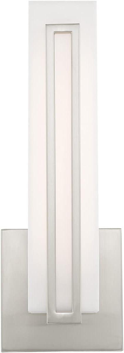 Brushed Nickel Satin White Acrylic LED Vanity Light