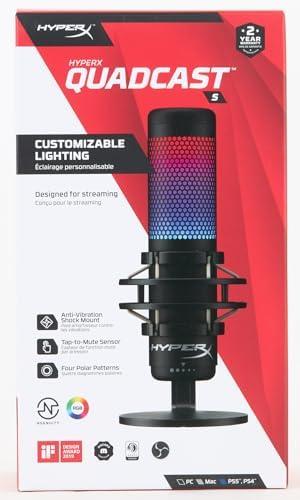 HyperX QuadCast S RGB USB Condenser Microphone - Black
