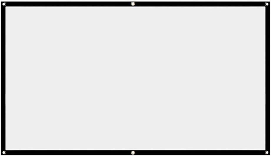 Projector Screen, White Projector Screen, 16:9 No Crease Home Theater Foldable Projection Screen 60"|72"|84"|100"|120"|150"