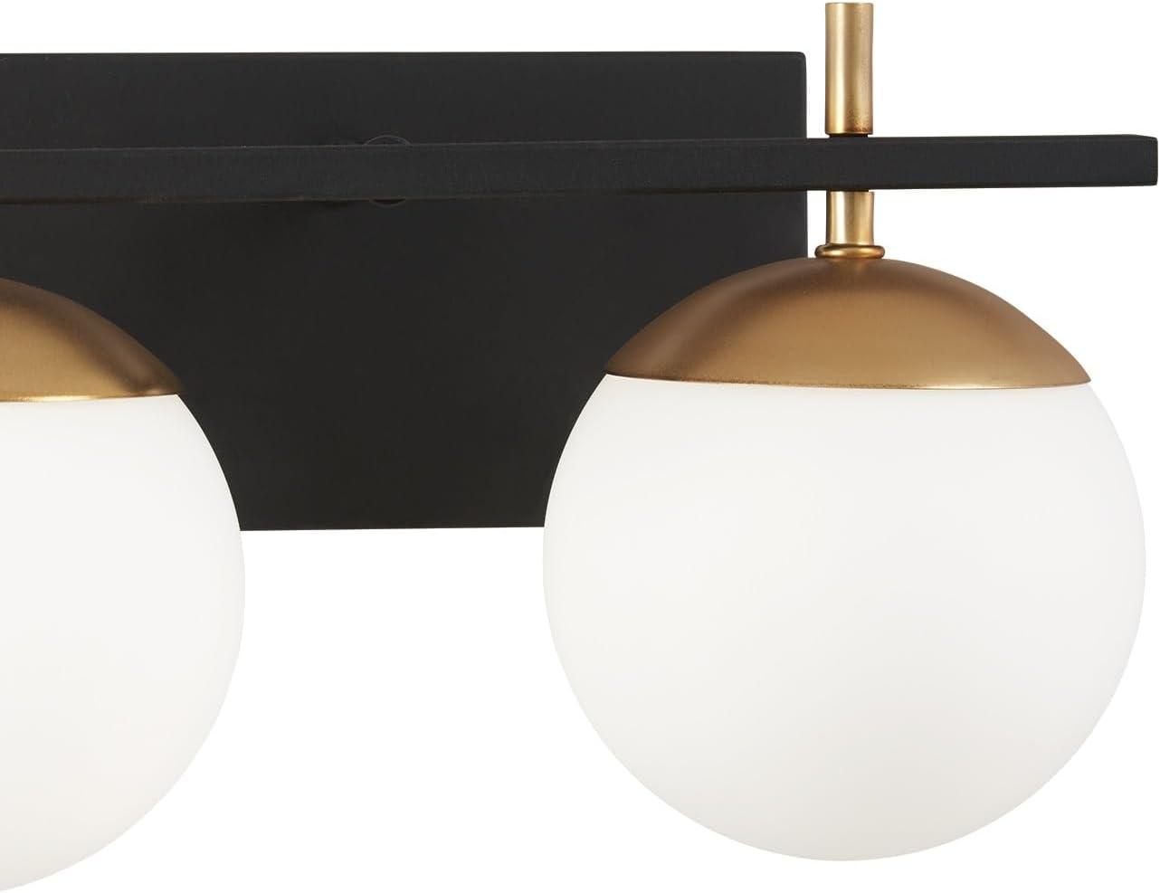 George Kovacs Alluria 8 1/2" High Black and Gold 2-Light Wall Sconce