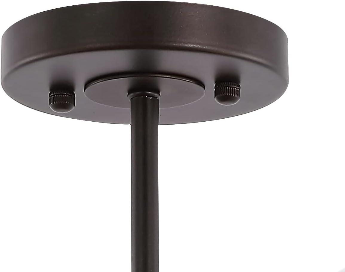 JONATHAN  Y Jaymes 20" Iron Cylinder Industrial Transitional 1 -Light 20.0-in Oil rubbed Bronze Semi Flush Mount Light